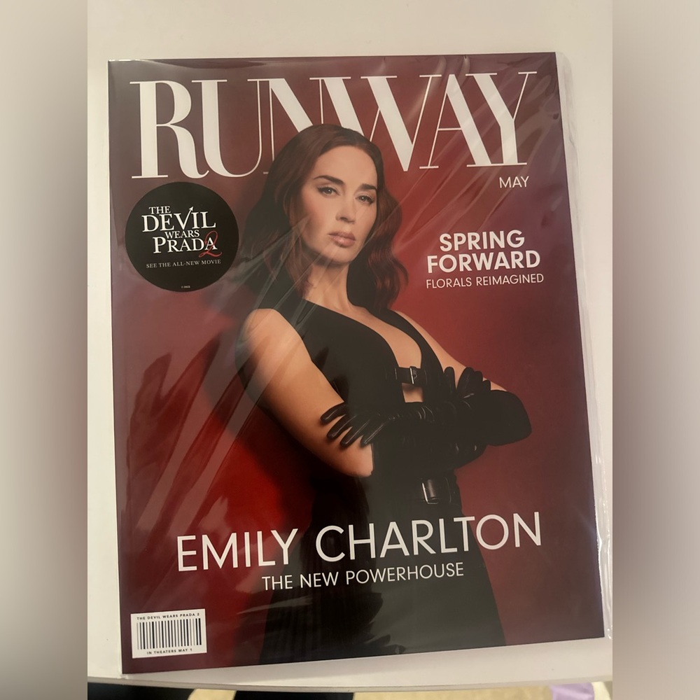 Runway Magazine May Issue Featuring Emily Charlton - Red Cover